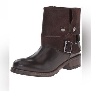 Clarks Volara Sky Foldover Moto Boots 9 brown